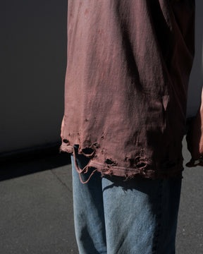 TEPPEI FURUYAMA / HARD CRASH TANK-TOP BROWN