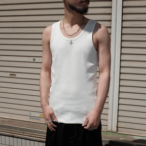 LUXENBURG / RIB TANK SACK PRINT CHALK WHITE