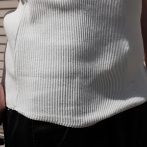 LUXENBURG / RIB TANK SACK PRINT CHALK WHITE