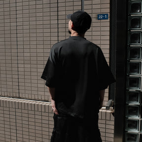 INTODUSK / SS V NECK MESH T BLACK