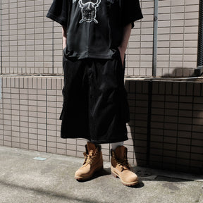 INTODUSK / MESH CARGO SHORTS BLACK