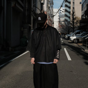 INTODUSK / MESH POLO BLACK