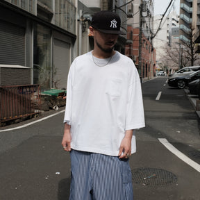 INTODUSK / OVERSIZED SS POCKET T WHITE