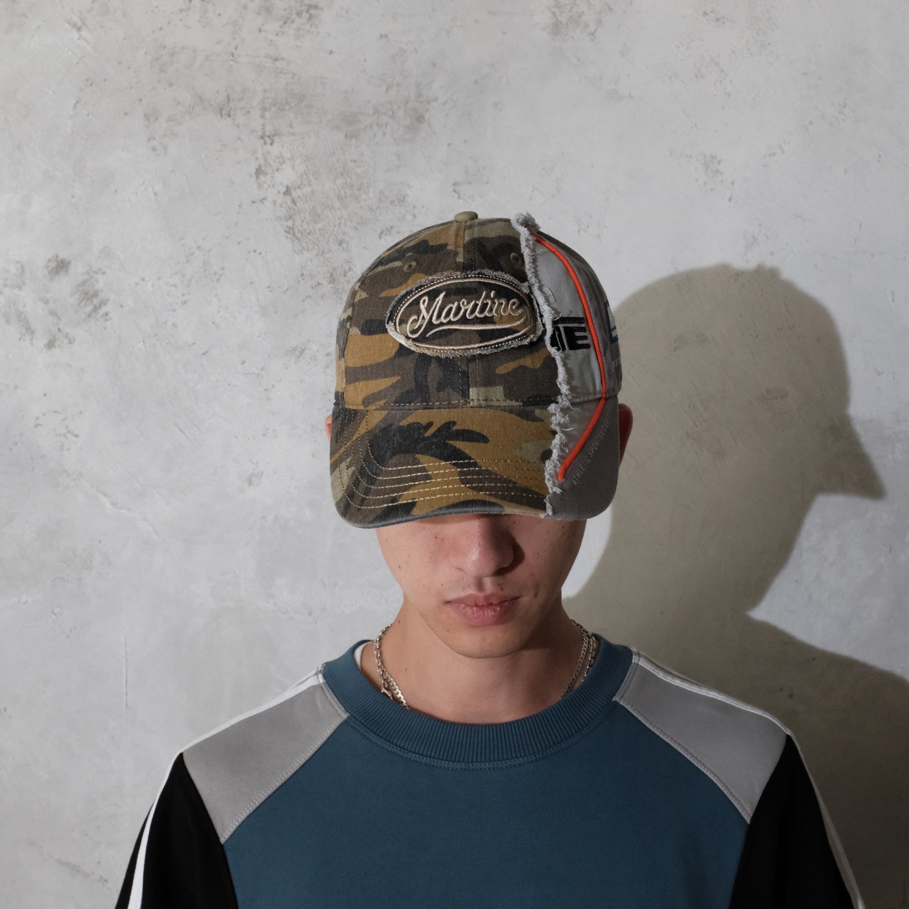 Martine Rose / COLLAGE CAP GREEN CAMO