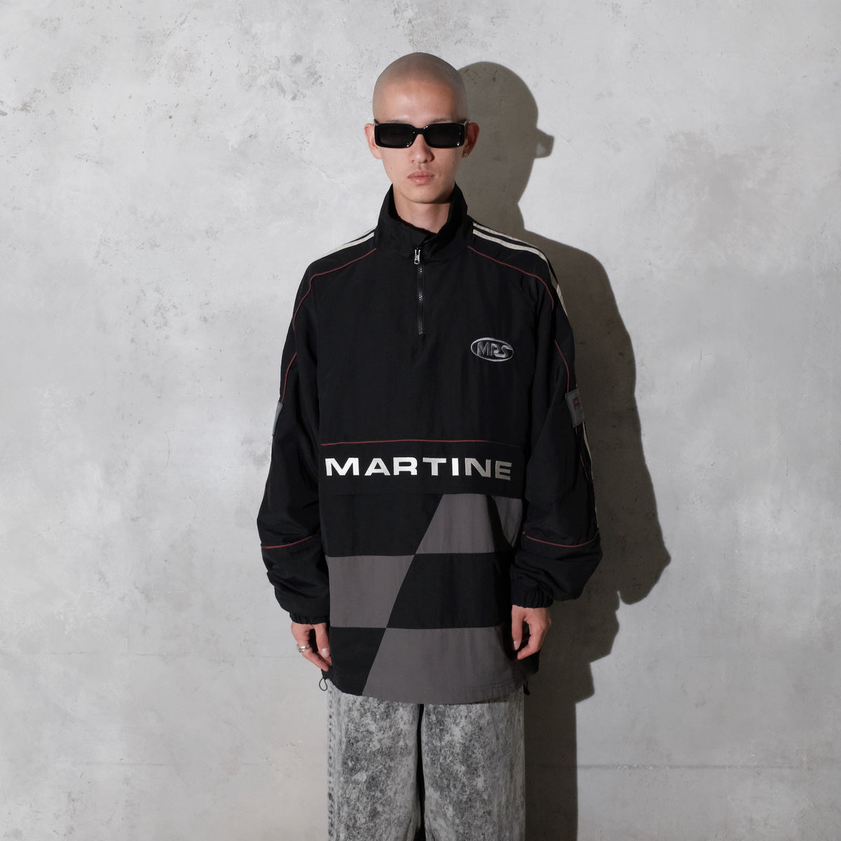 Martine Rose / HOCKEY PULLOVER BLACK-GREY