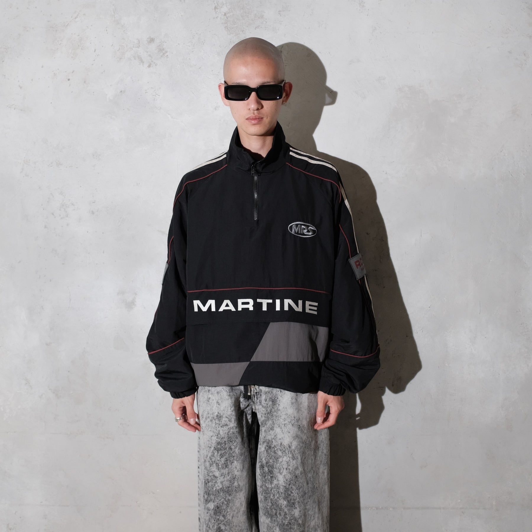 Martine Rose / HOCKEY PULLOVER BLACK-GREY