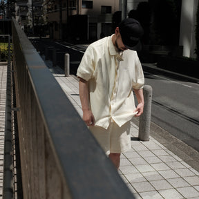 Grand Collection / KNIT BUTTON UP SWEATER CREAM