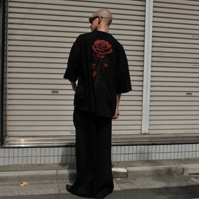 1313 SELAH / BLOOD ROSE ROSARIO TEE BLACK