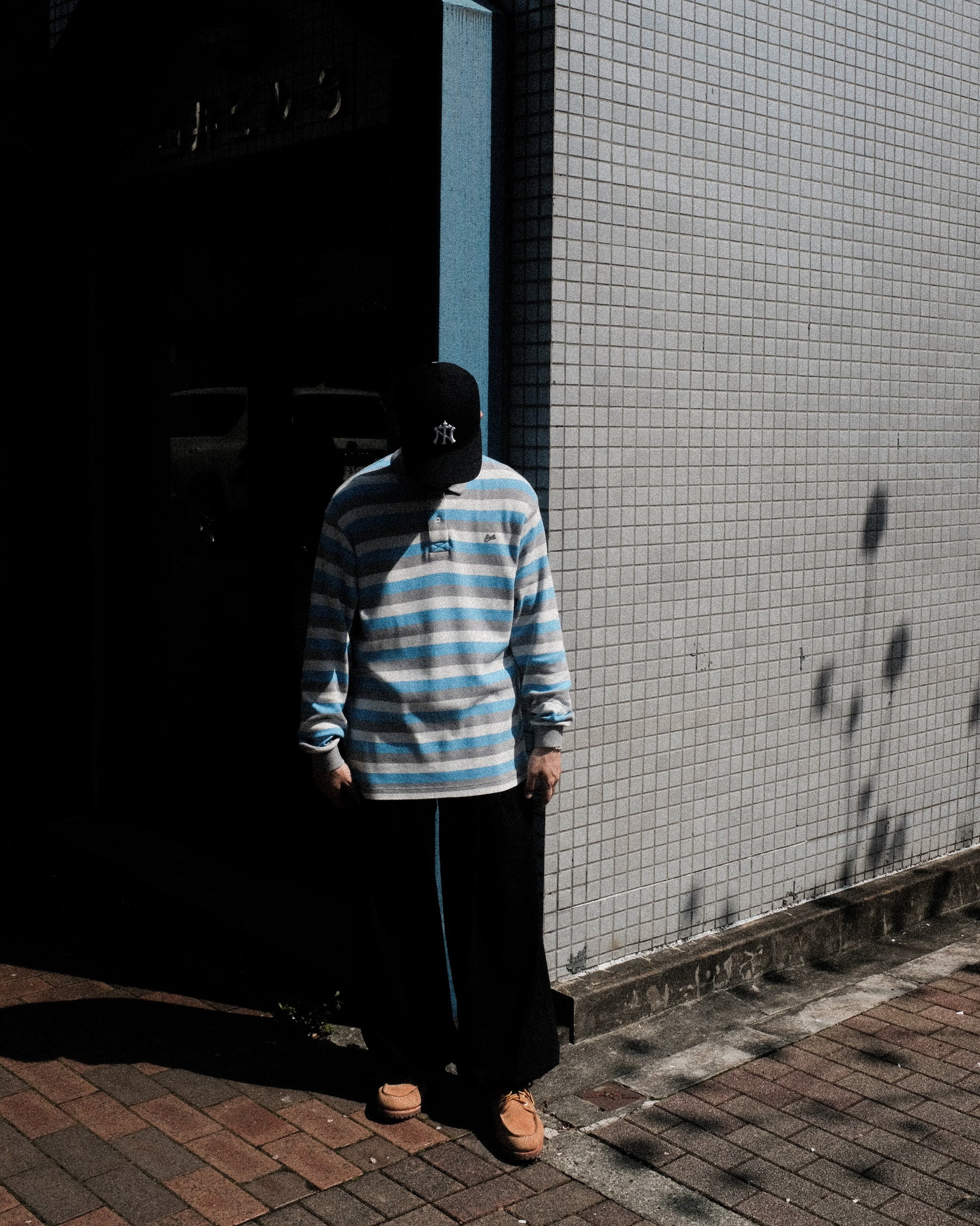 ERL / UNISEX STRIPED LONG SLEEVE POLO KNIT MULTI