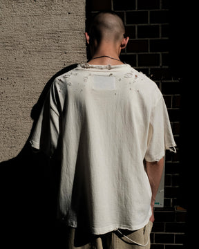 TEPPEI FURUYAMA / CRASH HALF SLEEVE T-SHIRT BEIGE