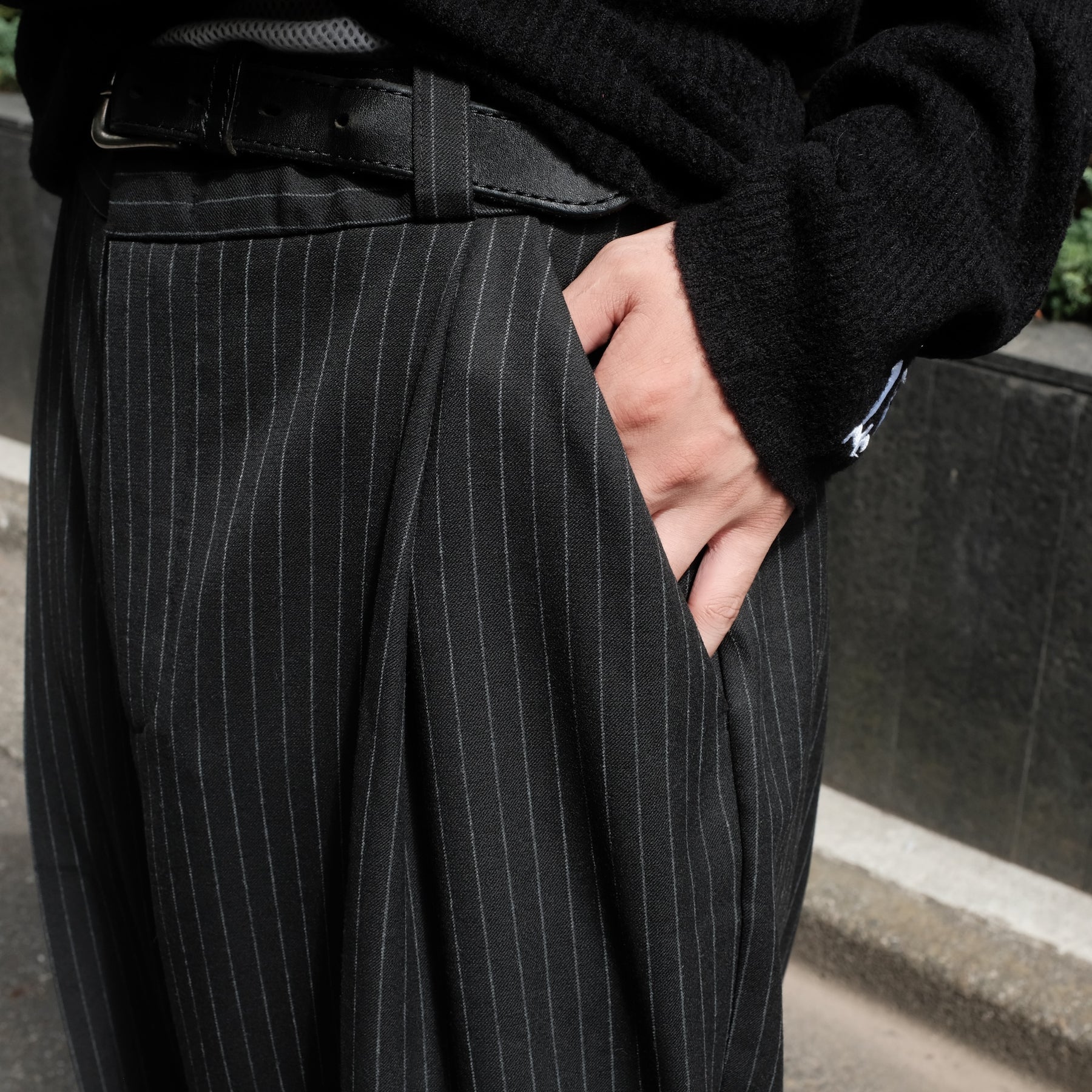 <span style="color: #f50b0b;">Last One</span> 1313 SELAH / PAPI SUIT PANT PINSTRIPE BLACK