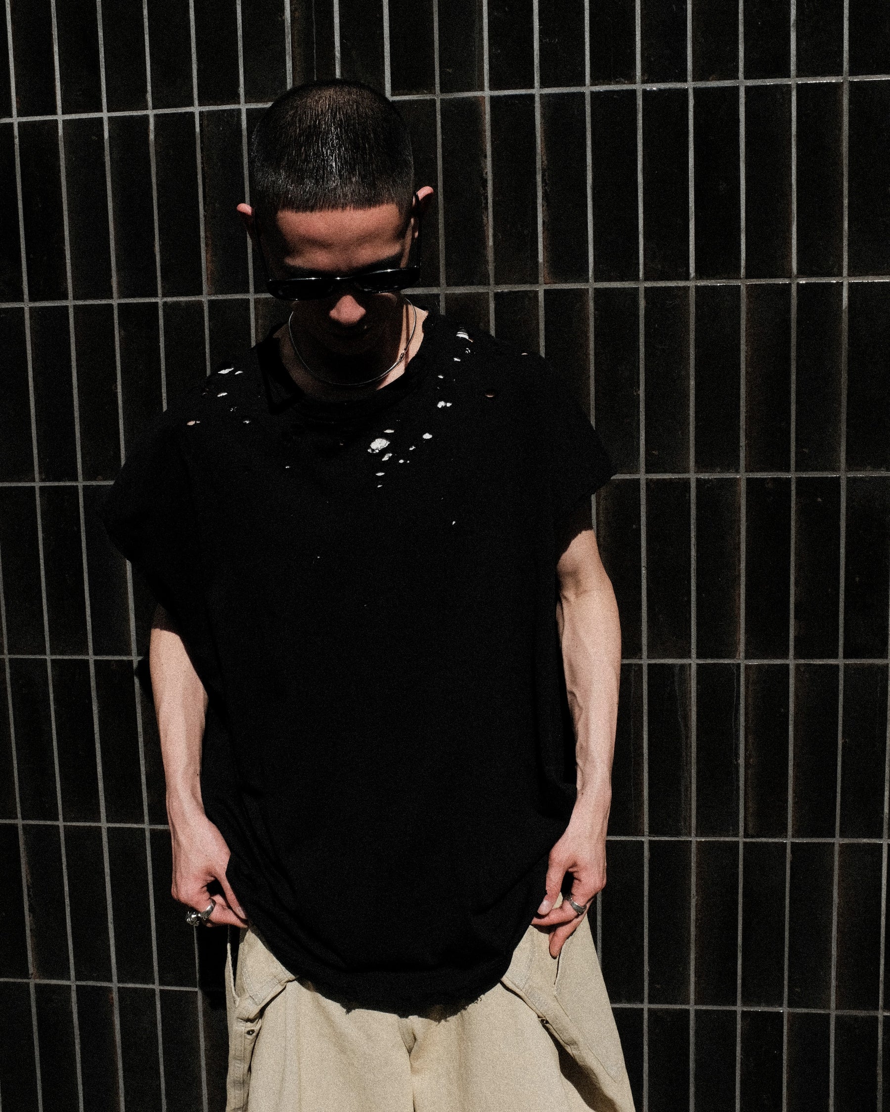 <span style="color: #f50b0b;">Last One</span>【EXCLUSIVE】TEPPEI FURUYAMA / NO SLEEVE T-SHIRT BLACK