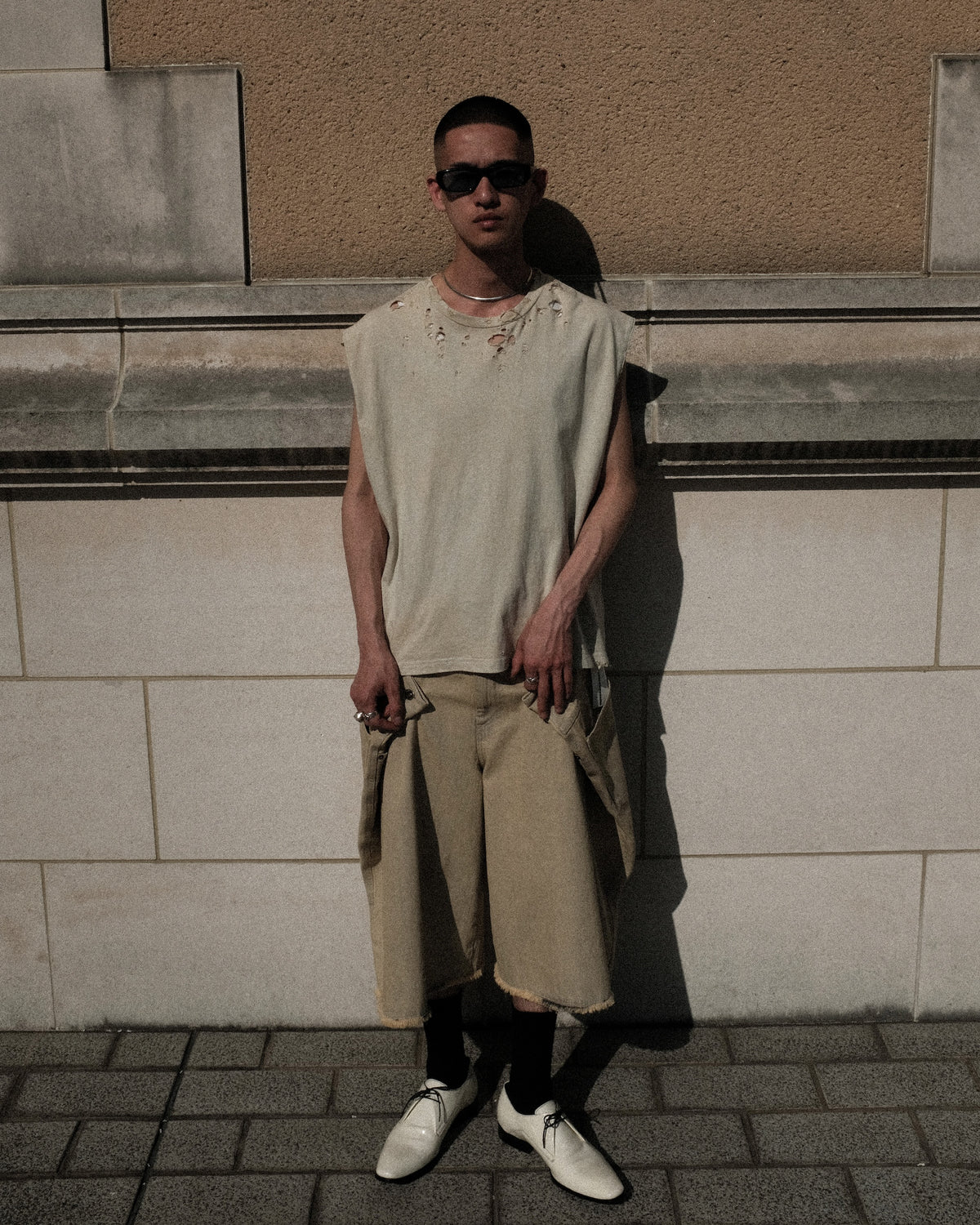 【EXCLUSIVE】TEPPEI FURUYAMA / NO SLEEVE T-SHIRT L.GREEN