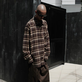 1313 SELAH / TEO FLANNEL SHIRT OLIVE & YELLOW CHECK