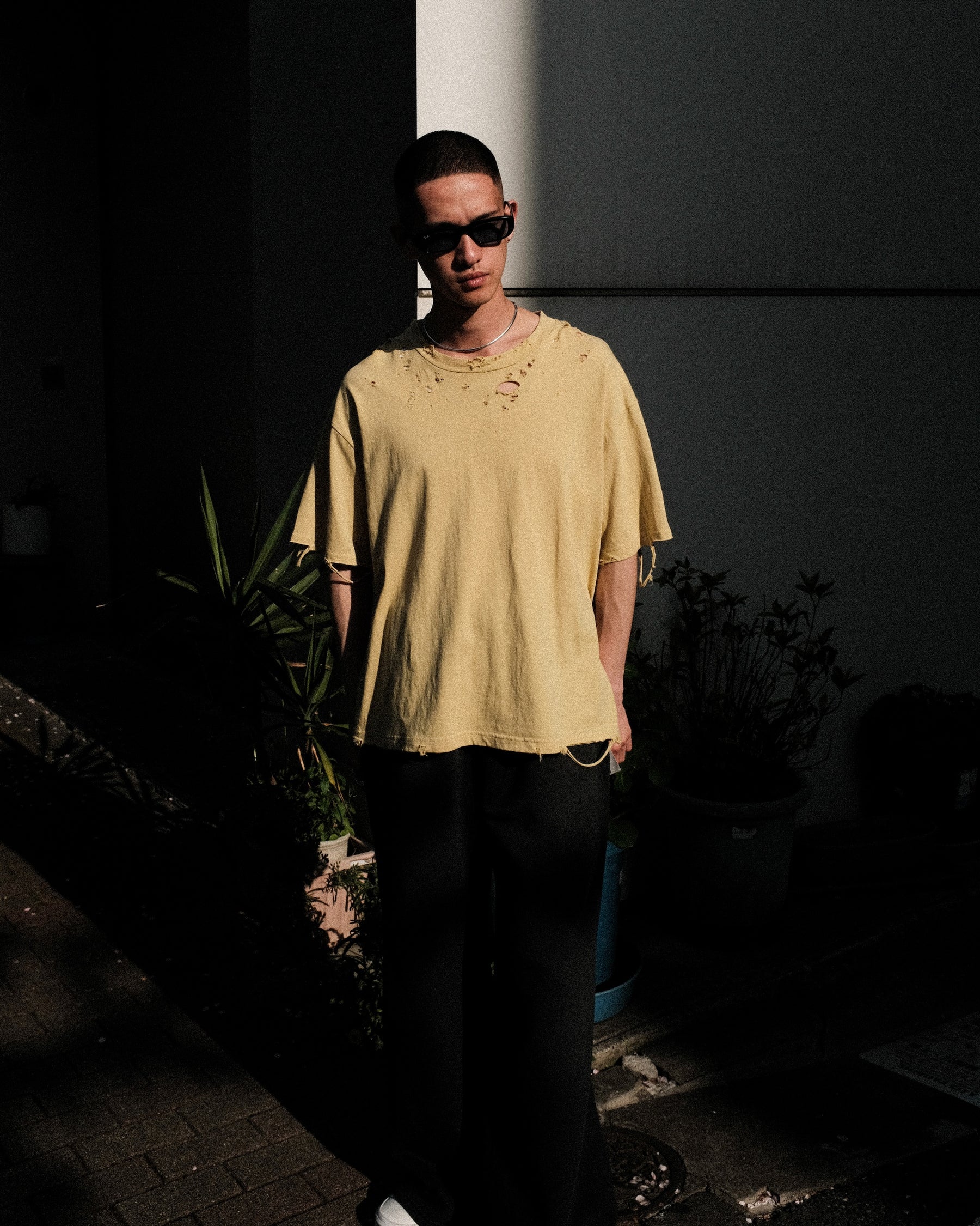 TEPPEI FURUYAMA / CRASH HALF SLEEVE T-SHIRT YELLOW