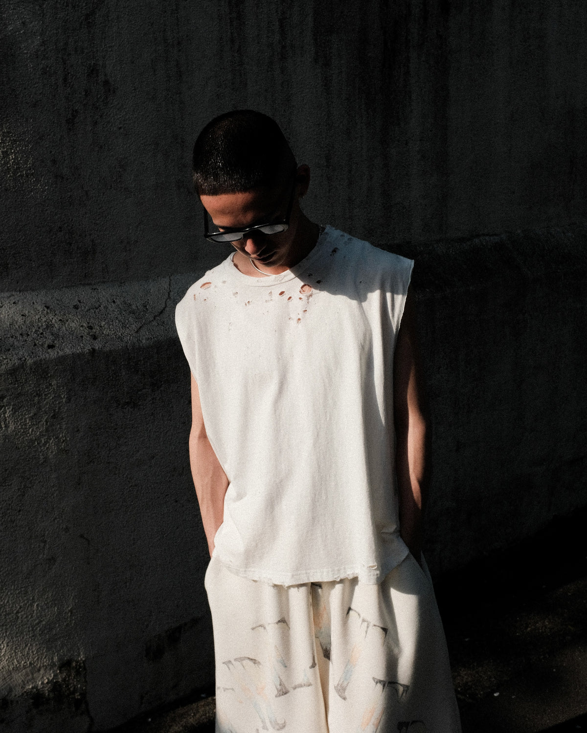 【EXCLUSIVE】TEPPEI FURUYAMA / NO SLEEVE T-SHIRT WHITE