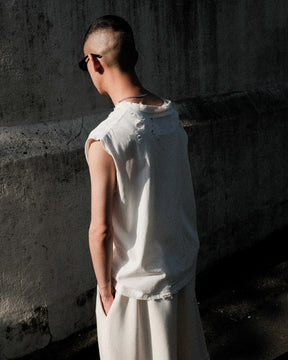 【EXCLUSIVE】TEPPEI FURUYAMA / NO SLEEVE T-SHIRT WHITE