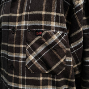1313 SELAH / TEO FLANNEL SHIRT OLIVE & YELLOW CHECK