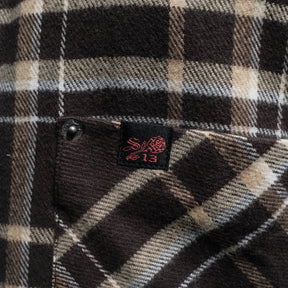 1313 SELAH / TEO FLANNEL SHIRT OLIVE & YELLOW CHECK