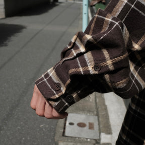 1313 SELAH / TEO FLANNEL SHIRT OLIVE & YELLOW CHECK