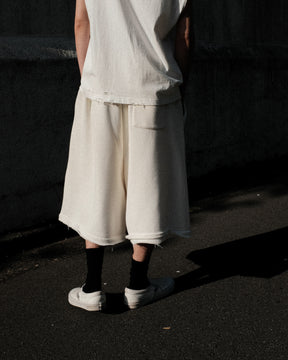 <span style="color: #f50b0b;">Last One</span> TEPPEI FURUYAMA / HANDPAINT LOOSE SHORTS WHITE