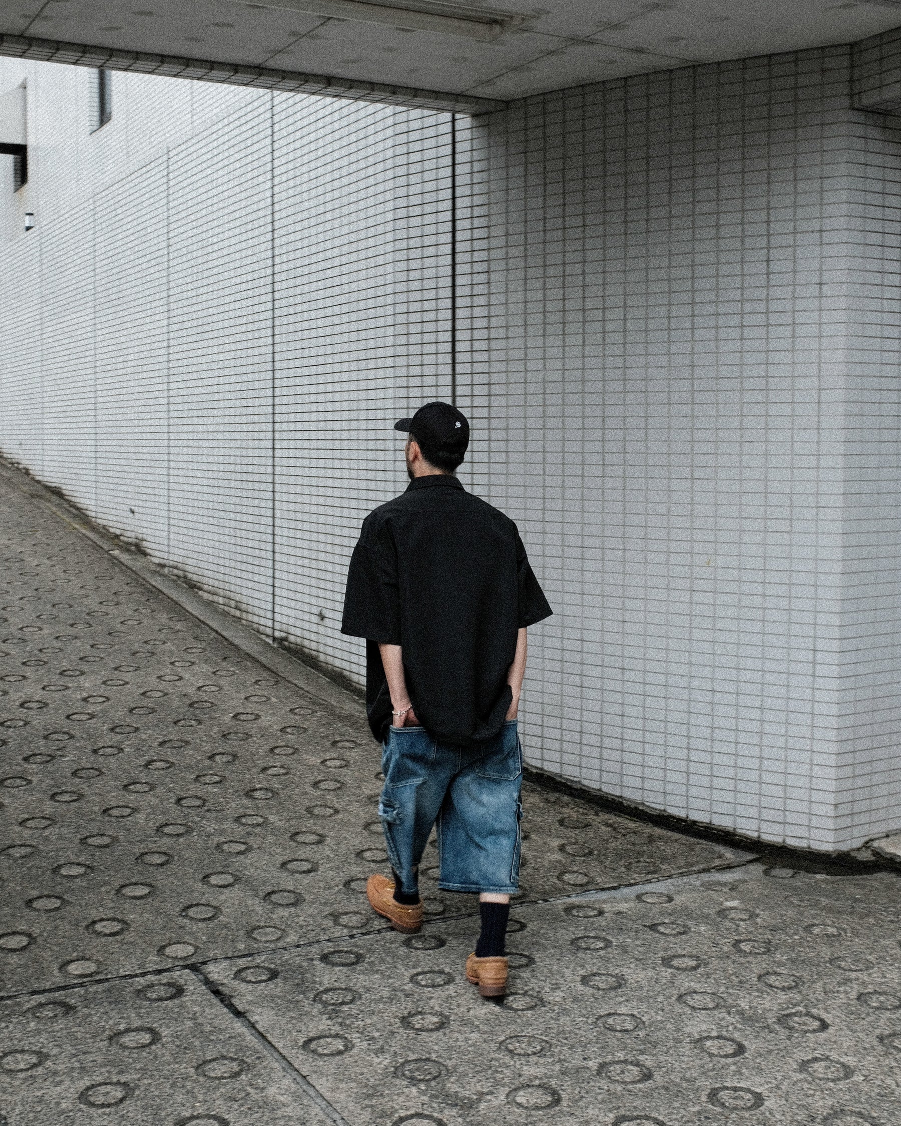 PRO CLUB / Baggy Denim Cargo Short BLUE