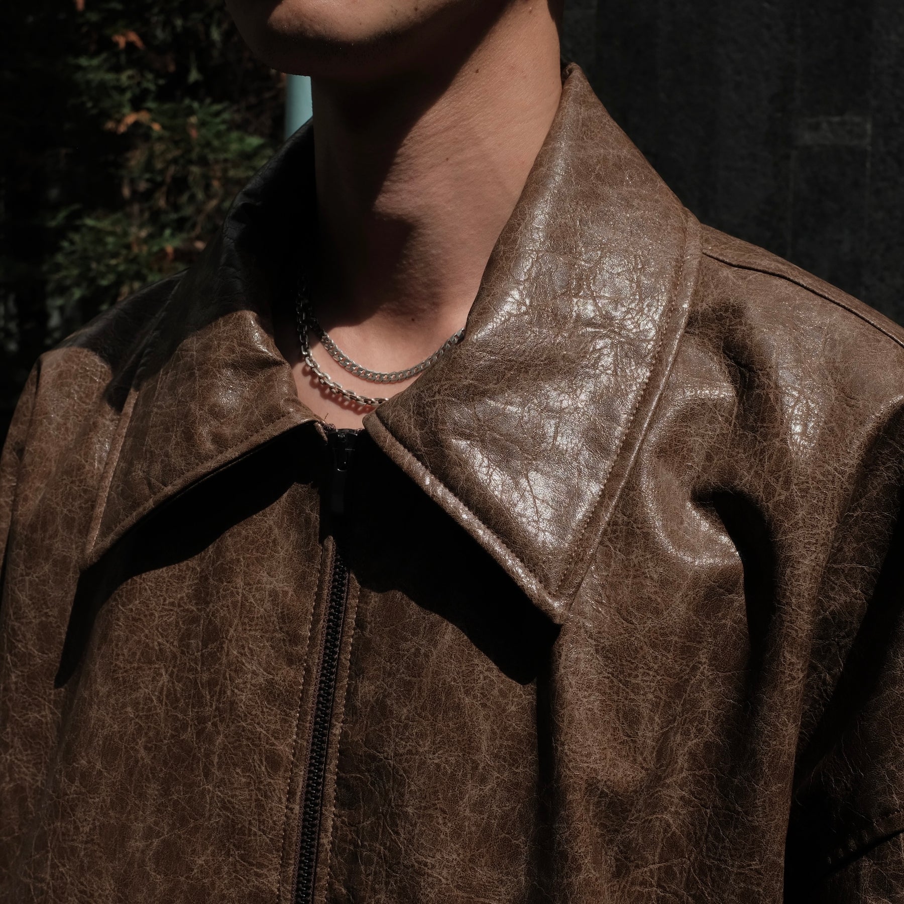<span style="color: #f50b0b;">Last One</span>　1313 SELAH / VALPO FAUX LEATHER JACKET BROWN