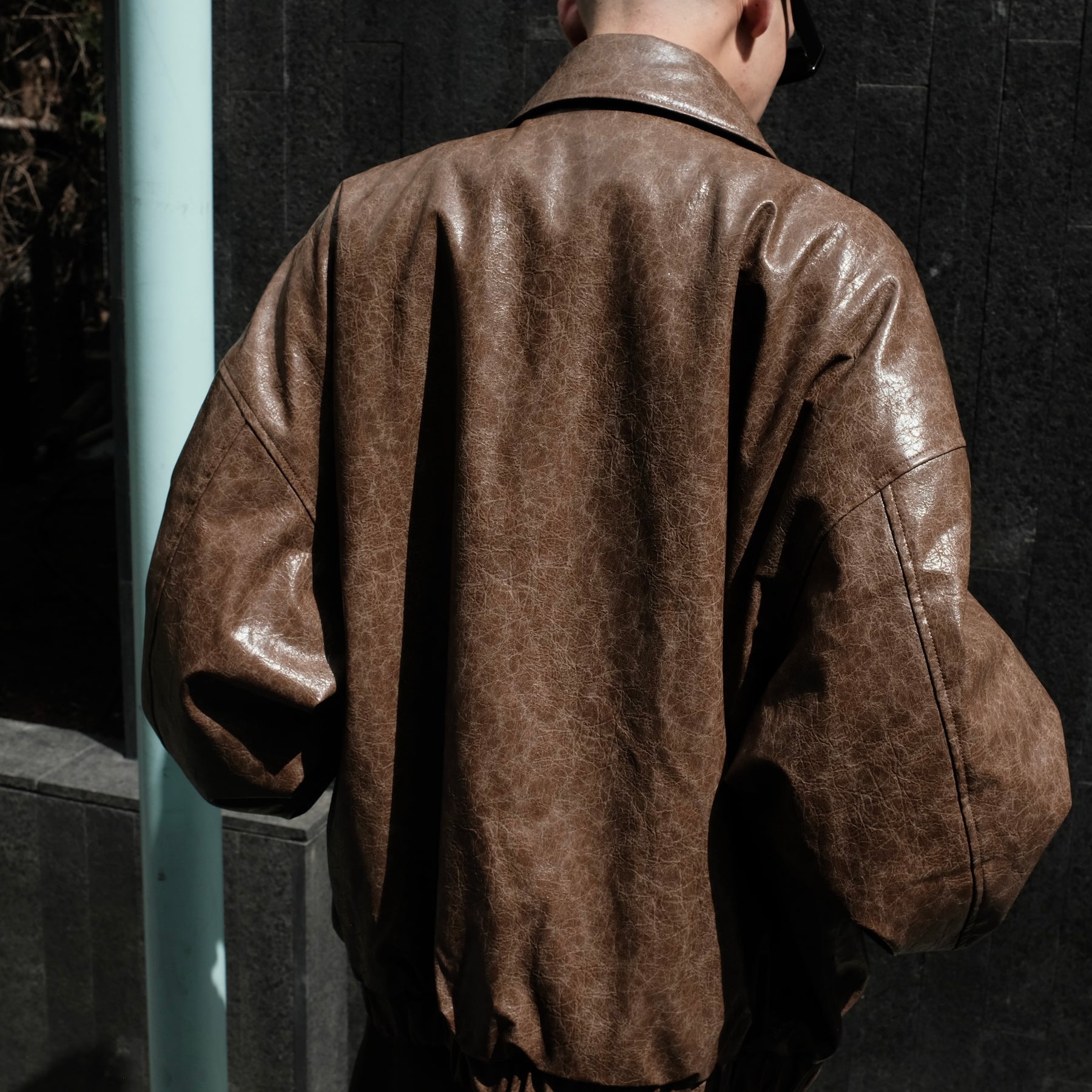 <span style="color: #f50b0b;">Last One</span>　1313 SELAH / VALPO FAUX LEATHER JACKET BROWN
