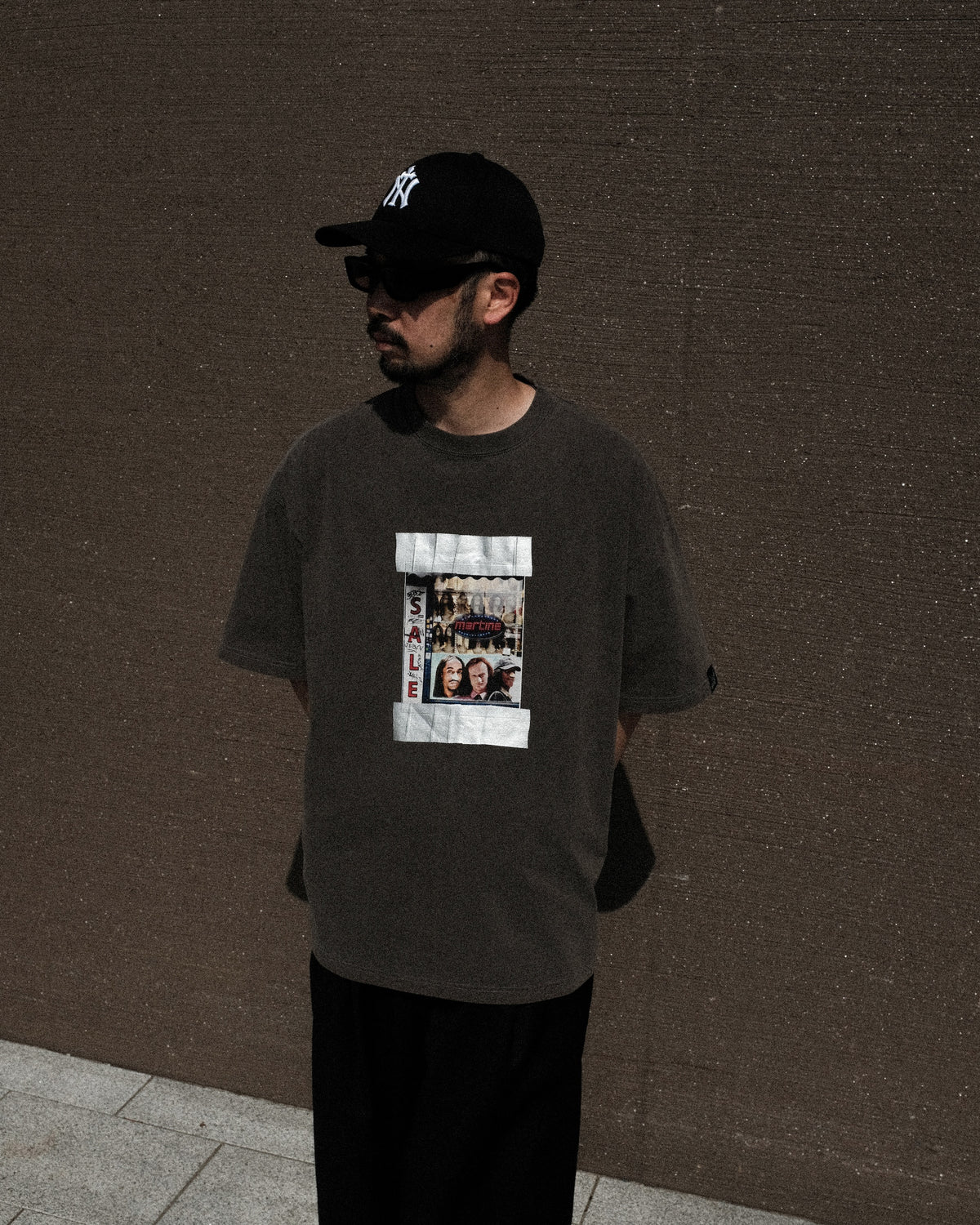 Martine Rose / SS OVERSIZED T-SHIRT BROWN WASHED