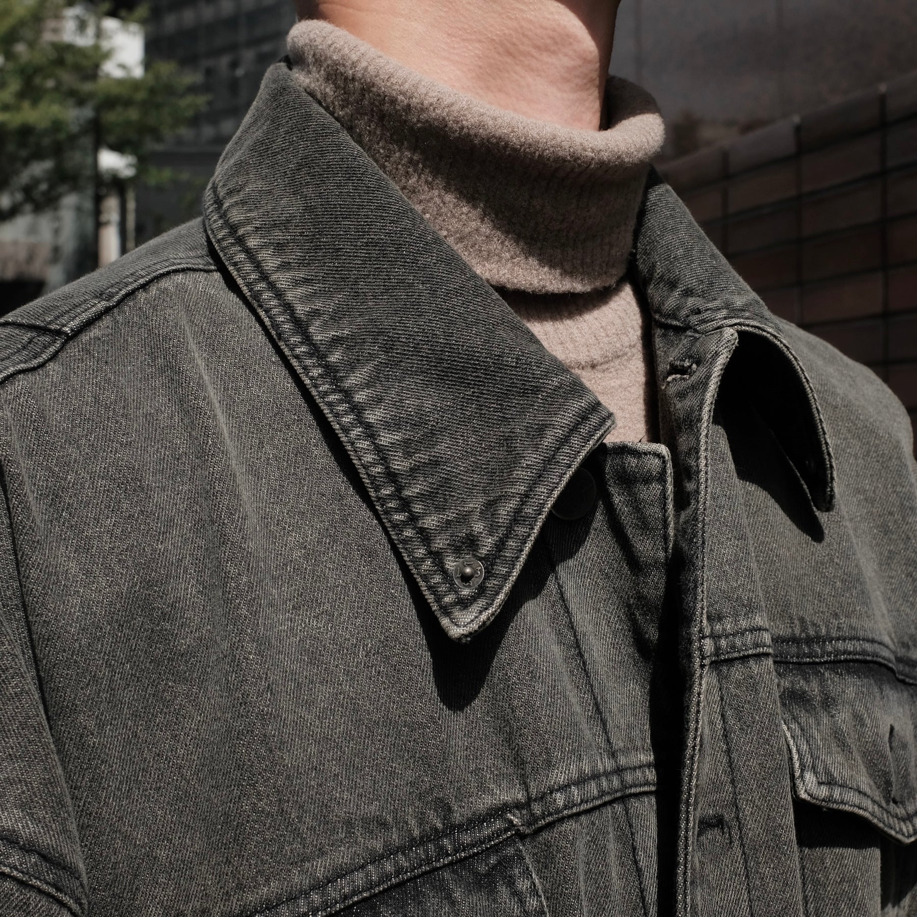 1313 SELAH / SANTIAGO DENIM JACKET WASHED GREY