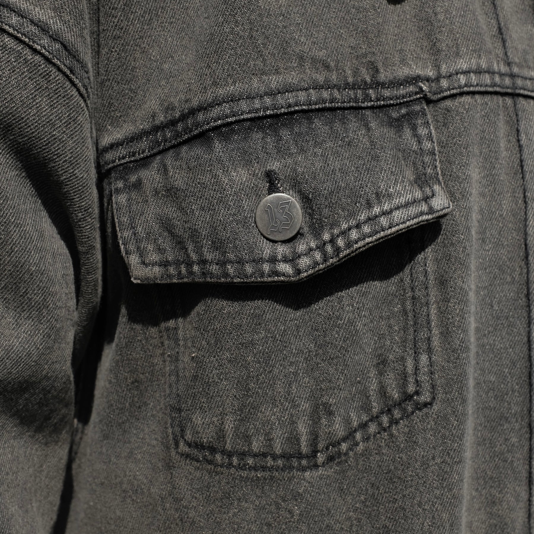 1313 SELAH / SANTIAGO DENIM JACKET WASHED GREY