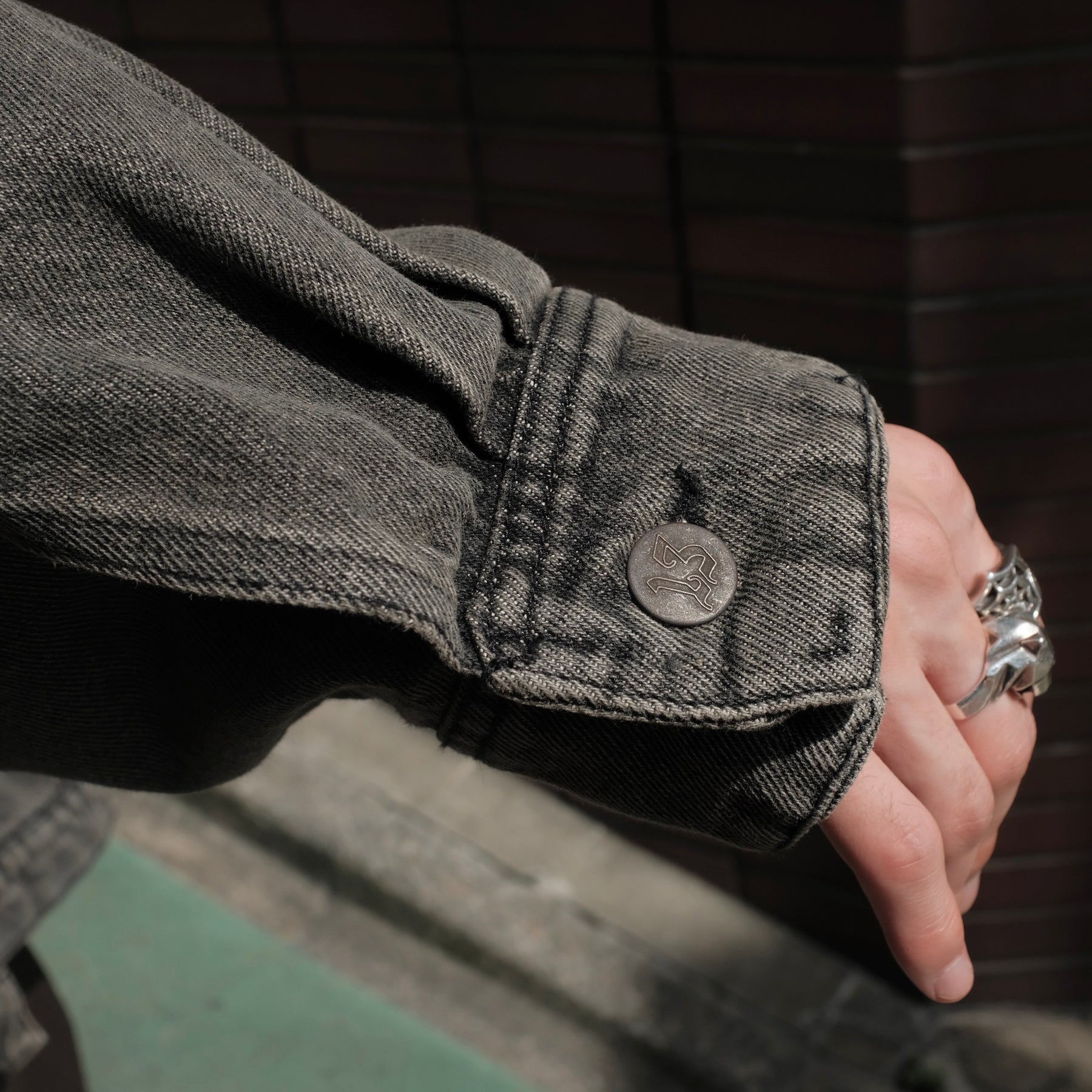 1313 SELAH / SANTIAGO DENIM JACKET WASHED GREY