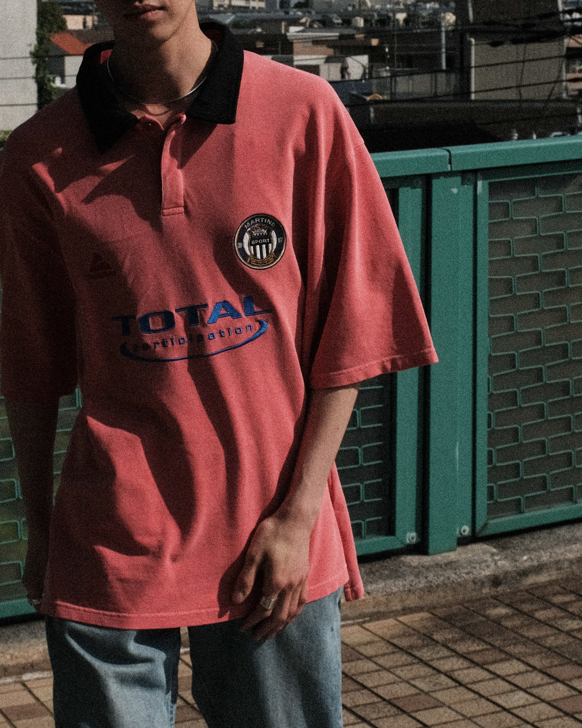 Martine Rose / OVERSIZED SS POLO PINK WASHED
