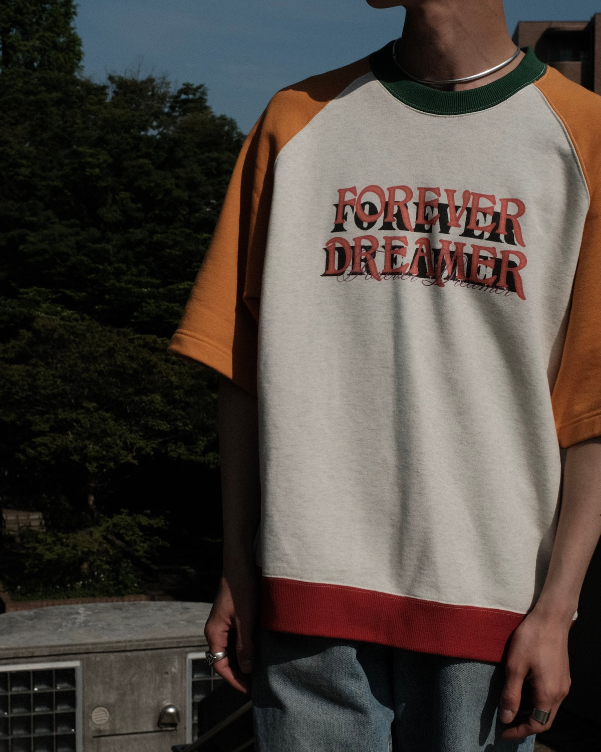 <span style="color: #f50b0b;">Last One</span> TENDER PERSON / FOREVER DREAMER RAGLAN TEE ORANGE