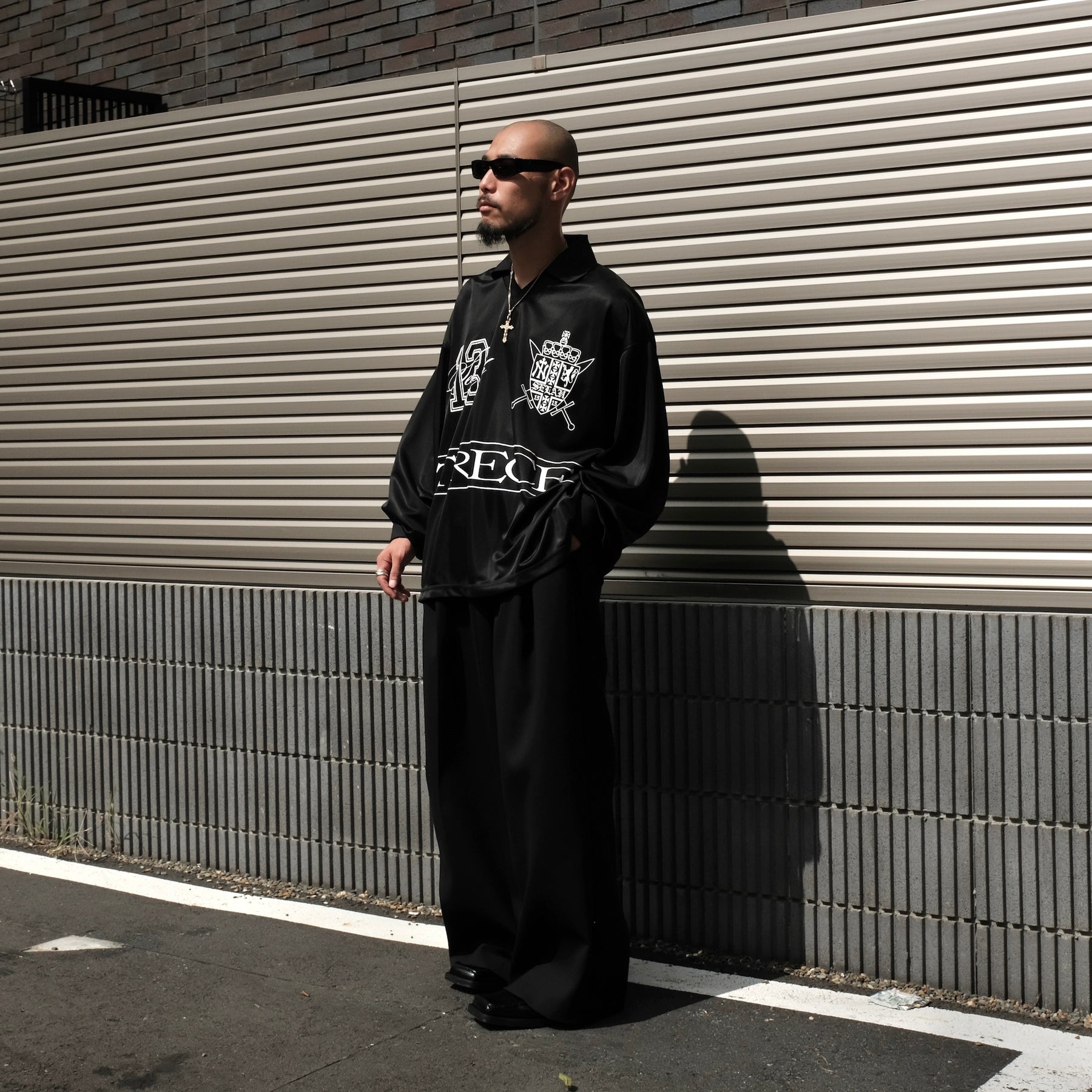 1313 SELAH / TRECE POLO LONGSLEEVE BLACK