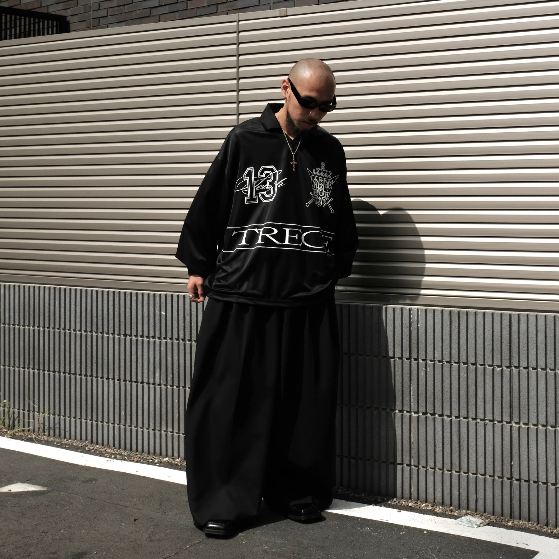 1313 SELAH / TRECE POLO LONGSLEEVE BLACK
