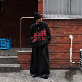 1313 SELAH / ROSE ALPACA CREWNECK BLACK