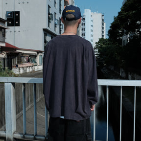 INTODUSK / OVERSIZED LS TEE WASHED NAVY