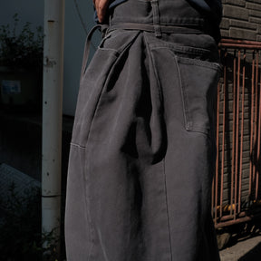 TENDER PERSON / DOUBLE KNEES BAGGY PANTS GRAY