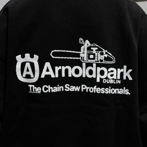 <span style="color: #f50b0b;">Last One</span> ARNOLD PARK STUDIOS / CHAINSAW LOGO ZIP HOODIE BLACK