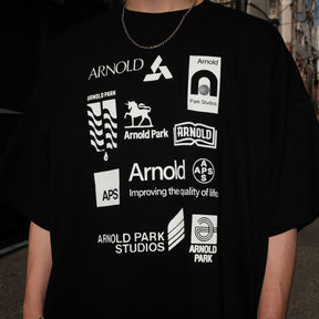 <span style="color: #f50b0b;">Last One</span> ARNOLD PARK STUDIOS / SCIENCE MULTI LOGO SS T BLACK