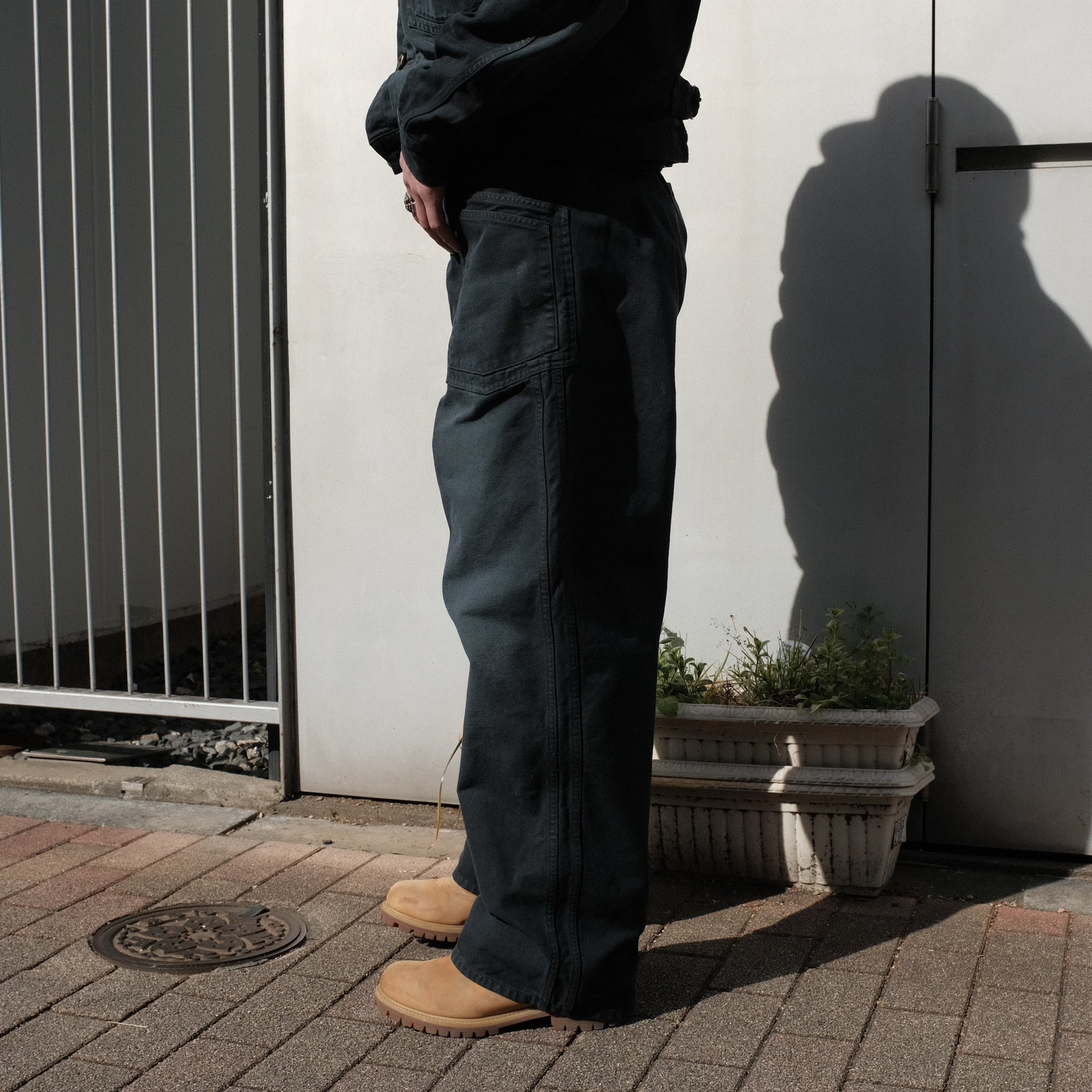 ROTOL / DOUBLE SEAM DUCK PANTS BLACK