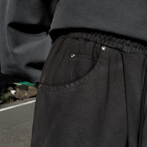 INTODUSK / CARGO KNIT PANTS PITCH BLACK