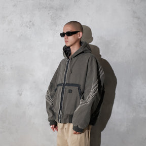 <span style="color: #f50b0b;">Last One</span> ROTOL / SLASH CANVAS HOODIE JACKET CHARCOAL