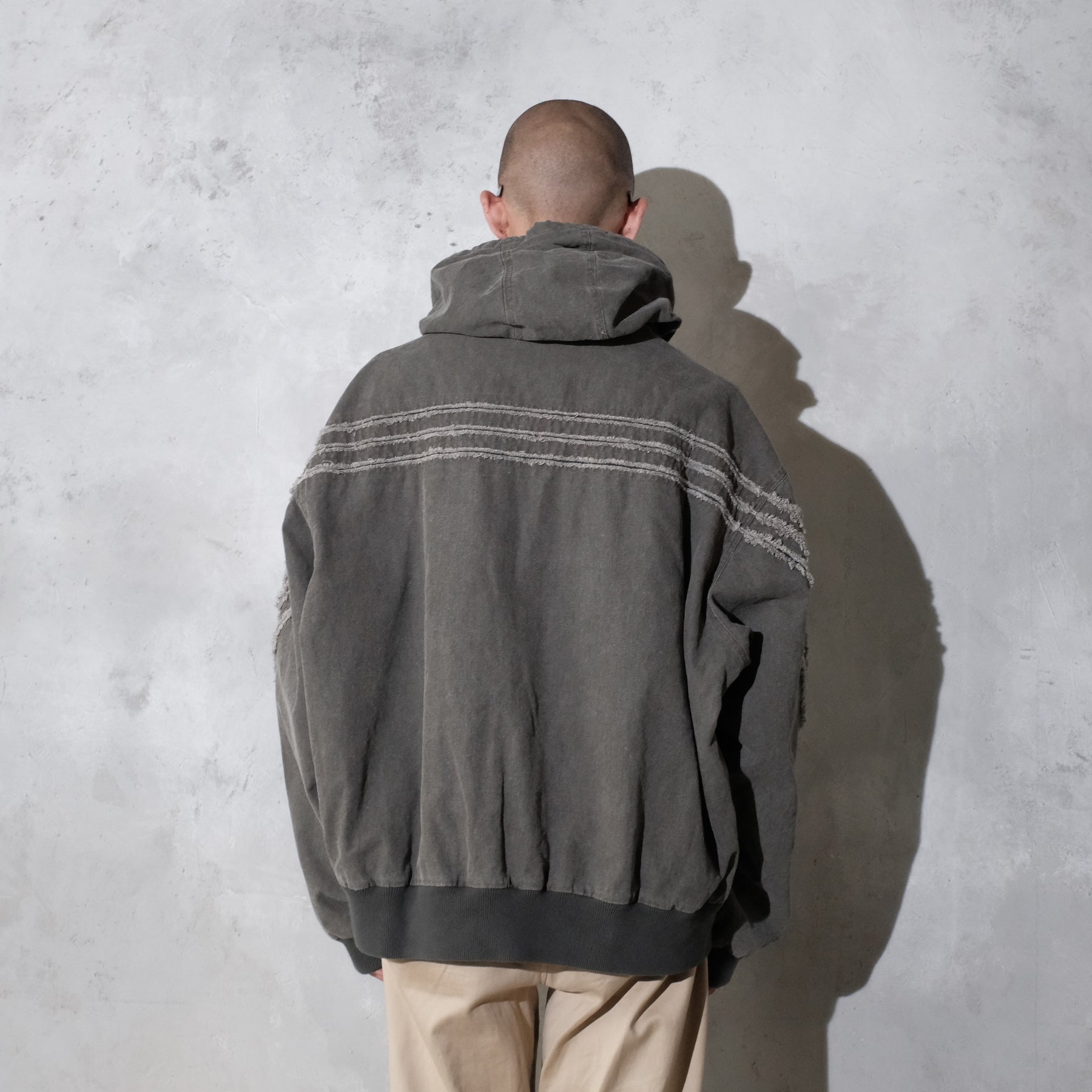 <span style="color: #f50b0b;">Last One</span> ROTOL / SLASH CANVAS HOODIE JACKET CHARCOAL