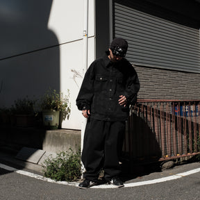 INTODUSK / TRUCKER DENIM JACKET WASHED BLACK