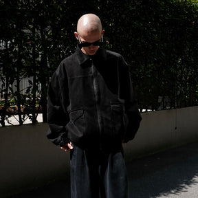 <span style="color: #f50b0b;">Last One</span> INTODUSK / DENIM BUSINESS JACKET BLACK