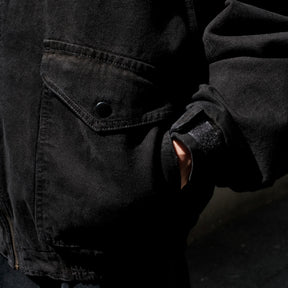 <span style="color: #f50b0b;">Last One</span> INTODUSK / DENIM BUSINESS JACKET BLACK