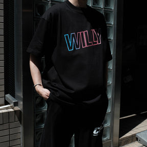 WILLY CHAVARRIA / WILLY GRADIENT LOGO T WILLY BLACK