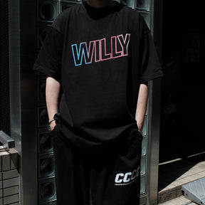 WILLY CHAVARRIA / WILLY GRADIENT LOGO T WILLY BLACK